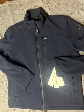 CALVIN KLEIN CASUAL DARK BLUE FULL ZIP. JACKET SIZE L OR M MEN NWT $150.00